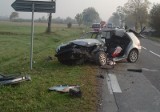 Rogów: Wypadek kursowego busa. Trzy osoby ranne