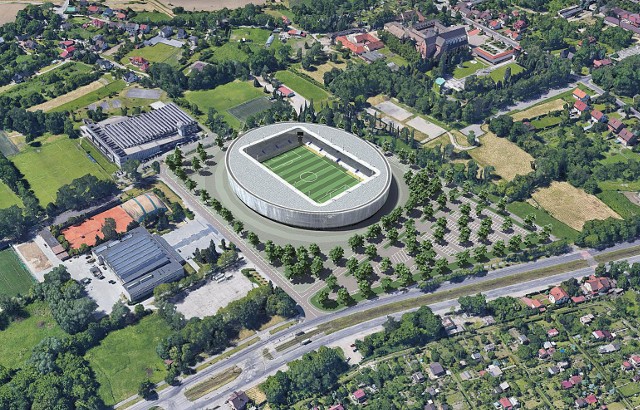Projekt stadionu Hutnika Kraków