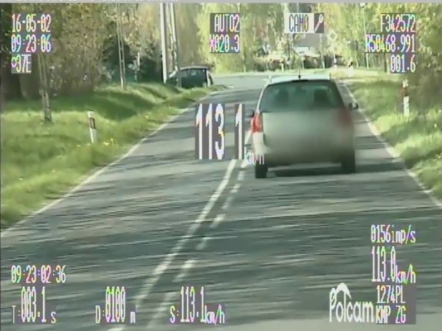 Kierowca został zatrzymany przez policję w Droszkowie. Na ograniczeniu do 50 km/h gnał 113 km/h.