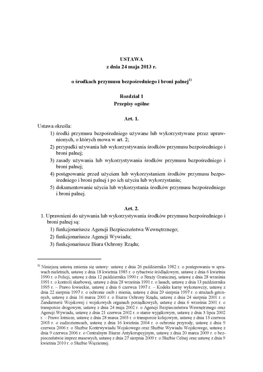 Nowe przepisy dotyczące broni palnej i przymusu bezpośredniego. Co może policja? [ZOBACZ]