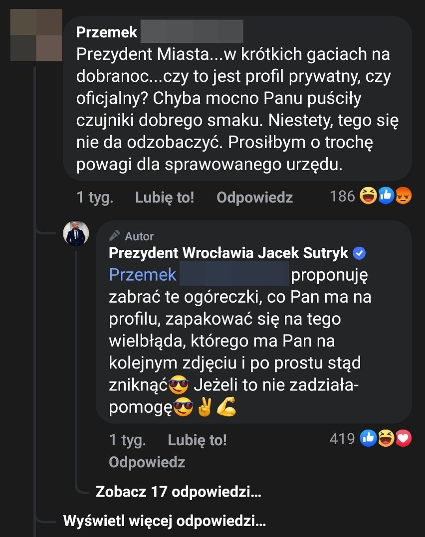 Wszystkie odzywki Jacka Sutryka. Tak prezydent Wrocławia rozmawia z mieszkańcami