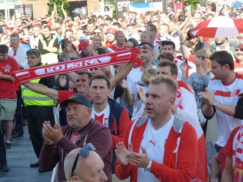 Euro 2016. Strefa kibica w Koszalinie. Mecz Polska - Ukraina