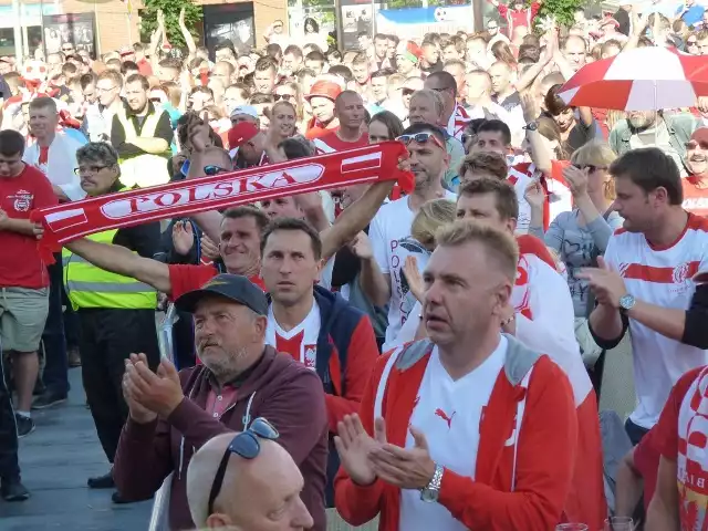 Euro 2016. Strefa kibica w Koszalinie. Mecz Polska - Ukraina