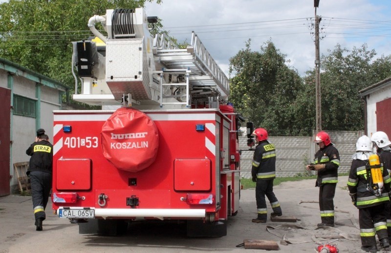 Ćwiczenia strażaków z OSP w gminie Koneck