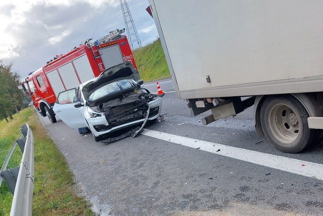 Wypadek na drodze krajowej nr 6 koło Malechowa.