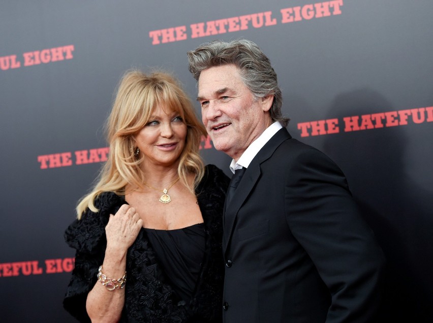 Goldie Hawn i Kurt Russell na premierze "Nienawistnej...