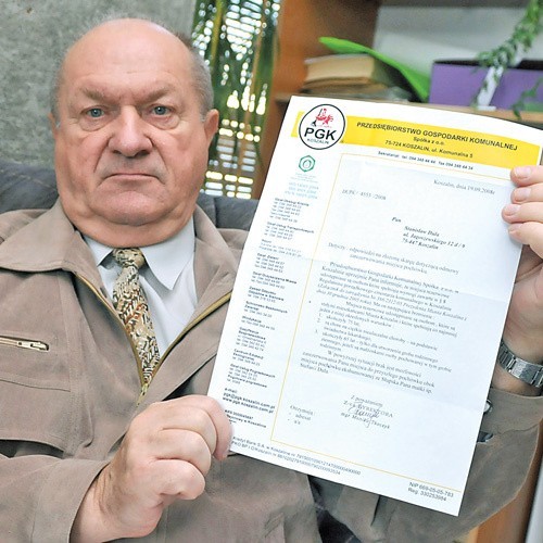 Stanisław Dula przyniósł do redakcji pismo, w którym PGK wyjaśnia swoja decyzję odmowną.