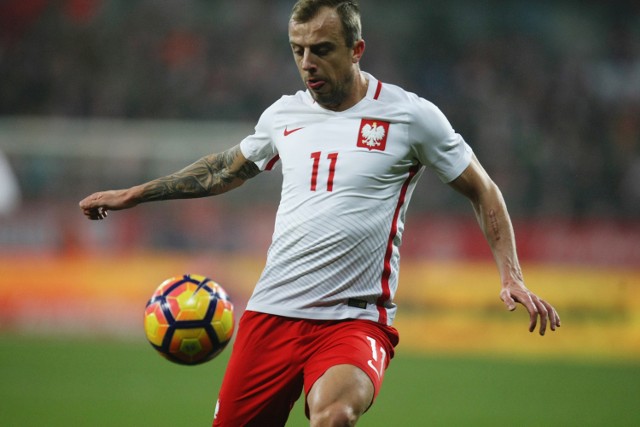 14.11.2016 wroclawpilka nozna mecz towarzyski polska slowenia stadion miejski wroclaw kamil grosicki gazeta wroclawskatomasz holod / polska press