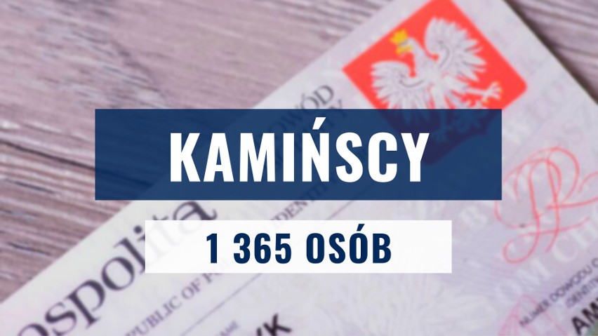 W Gdańsku mieszka 1 365 osób z nazwiskiem Kamińska/Kamiński....