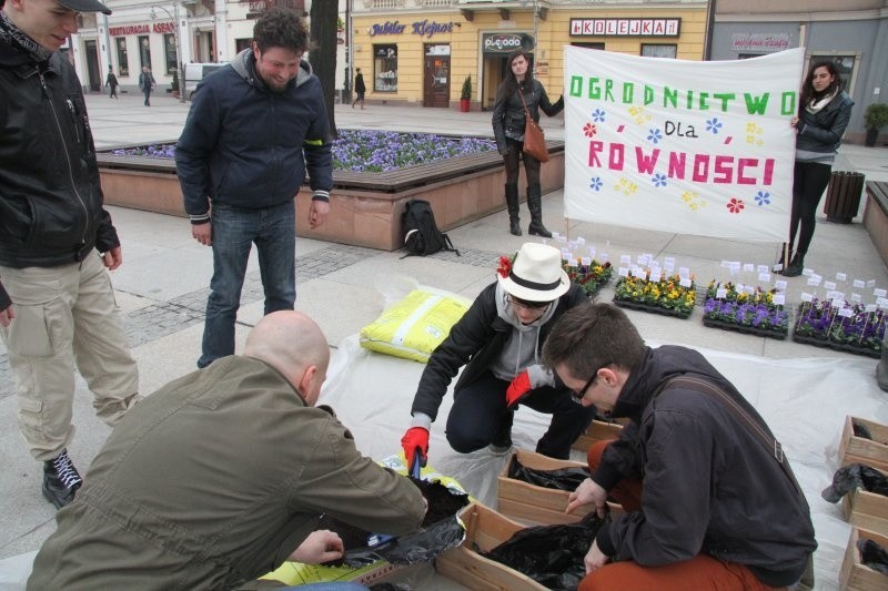 Happening "Ogrodnictwo dla równości" w Kielcach