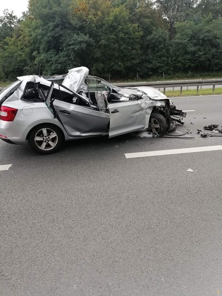 Wypadek na A4 koło Wrocławia. Autostrada zablokowana. Duży korek