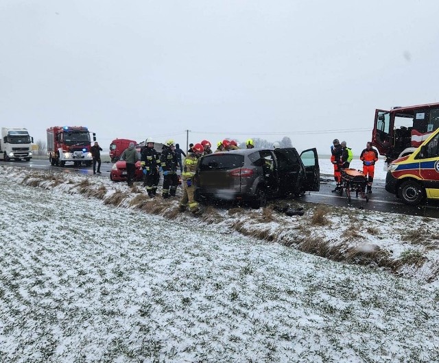 Wypadek na DK43 pod Kłobuckiem. Droga jest nieprzejezdna