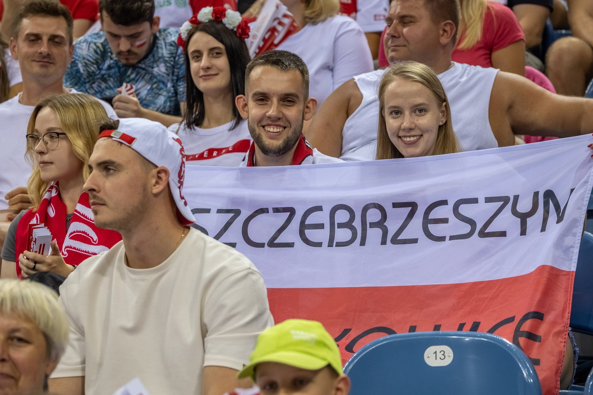 Fans de volley-ball lors du match Pologne-France au Mémorial Wagner.  Retrouvez-vous sur les photos