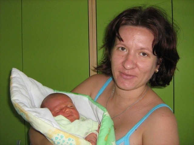 Dawid Chojnowski z mamą