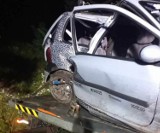 Groźny wypadek koło Międzyrzecza. Samochód wypadł z drogi, jedna osoba ranna