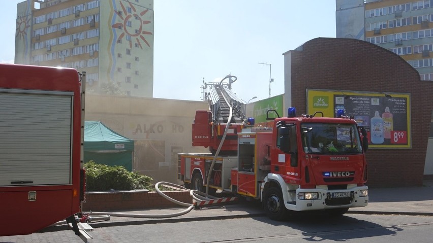 Pożar marketu w Koszalinie