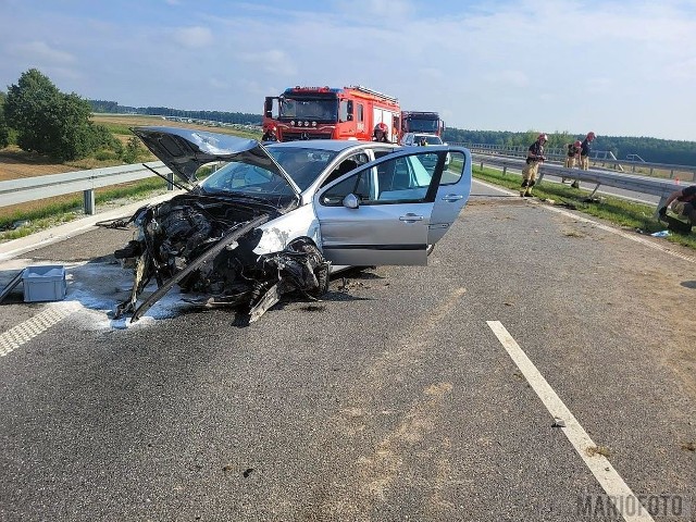 Groźny wypadek na obwodnicy Niemodlina. Jedna osoba jest ranna.