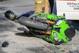 Zderzenie motocykla z samochodem w Zakopanem. Poszkodowani zostali zabrani do szpitala