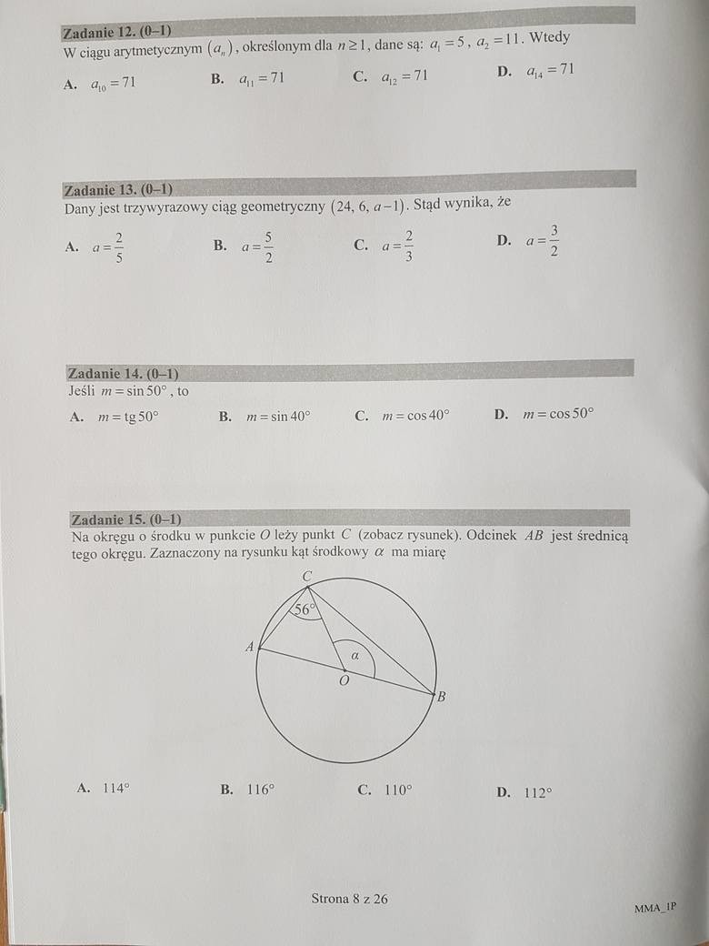 Matura 2017. ODPOWIEDZI - matematyka poziom podstawowy [ROZWIĄZANIA, ARKUSZE CKE, PYTANIA]