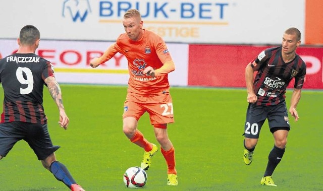 Dariusz Jarecki (w pomarańczowej koszulce) w zespole Termaliki Bruk-Betu występuje już piąty sezon