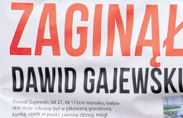 Plakaty z informacją o tym, że zaginął Dawid były rozwieszone w całym mieście