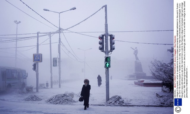 Ojmiakon, wieś w rosyjskiej Jakucji (wschodnia Syberia), w ułusie ojmiakońskim nad Indygirką. Miejscowość liczy 521 mieszkańców.