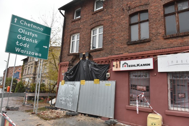 Kamienica przy Szosie Chełmińskiej 104 po uderzeniu w nią autolawety nadaje się do poważnego remontu. Na szczęście nie została naruszona jej główna konstrukcja