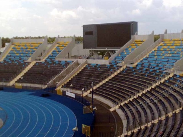 Stadion Zawiszy Bydgoszcz jest już przygotowany na przyjazd kibiców. Na tym sektorze zasiądą fani Jagiellonii Białystok.