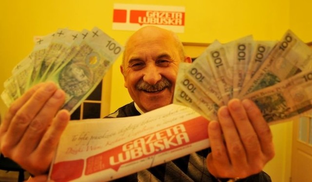 Jan Szarek, prenumerator "Gazety Lubuskiej&#8221; jeszcze tego samego dnia otrzymał swoją wygraną!