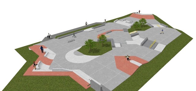 Tak ma wyglądać nowy skate park, jaki urząd miasta chce wybudować przy ul. Sikorskiego w Nowym Targu