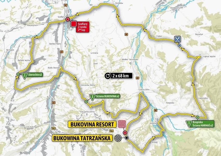 Tour de Pologne 2019 na Śląsku TRASA ETAPY MAPKI Zobaczcie trasy wyścigu kolarskiego TdP 2019