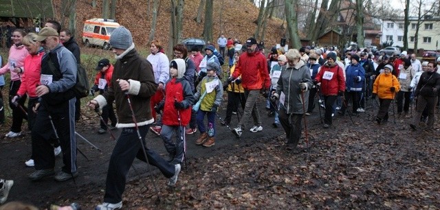 Na pierwszej imprezie Nordic Walking stawiło się 160 uczestników. 