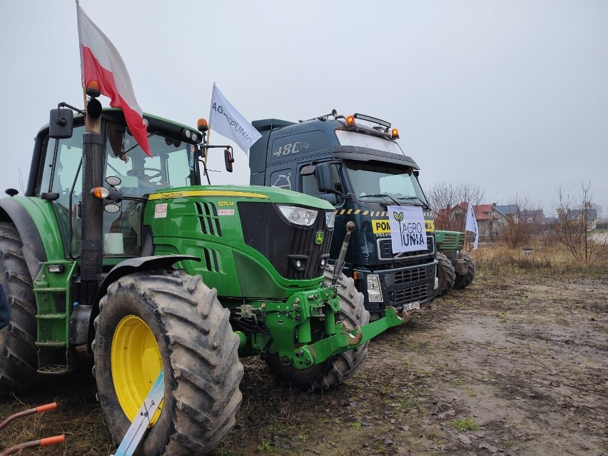 Protest rolników w Grajewie 11 styczeń.