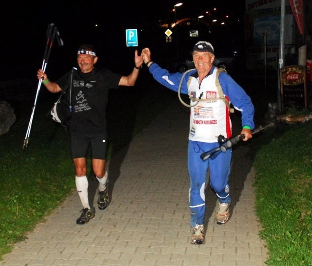 Jacek Łabudzki (z lewej) z Sandomierza zajął dziewiąte miejsce w biegu w Niżnych Tatrach.