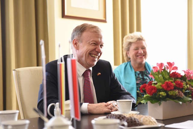 Ambasador Niemiec Rolf Nikel był gościem marszałka województwa Piotra Całbeckiego