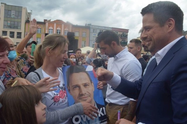 Rafał Trzaskowski podczas swojej wizyty w Chojnicach