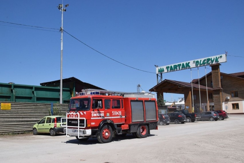 Pożar w największym tartaku regionu - w Świdnie w gminie Krasocin. W akcji siedem zastępów straży pożarnej [WIDEO, ZDJĘCIA]