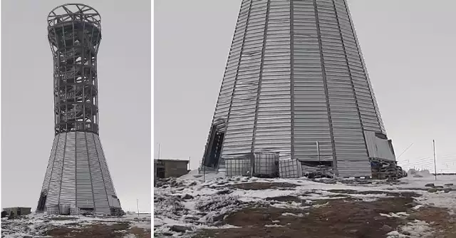 Wieża widokowa na Śnieżniku ma być oficjalnie otwarta we wrześniu tego roku. Niestety jeszcze przed otwarciem, pojawiły się zniszczenia