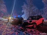 Wypadek w Zabartowie niedaleko Więcborka. Kobieta trafiła do szpitala [zdjęcia]