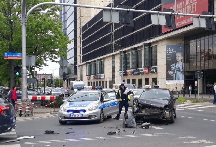 Wypadek przy Arkadach Wrocławskich 24.05.2021