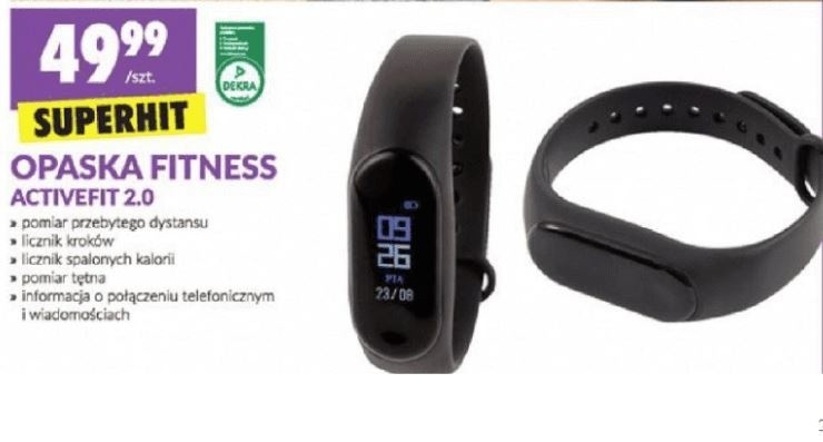 Opaska fitness Active Fit 2.0. Przypomina Xiaomi Mi Band 3...