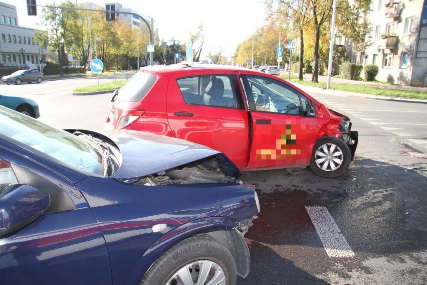 Wypadek na autem nauki jazdy w Kielcach 