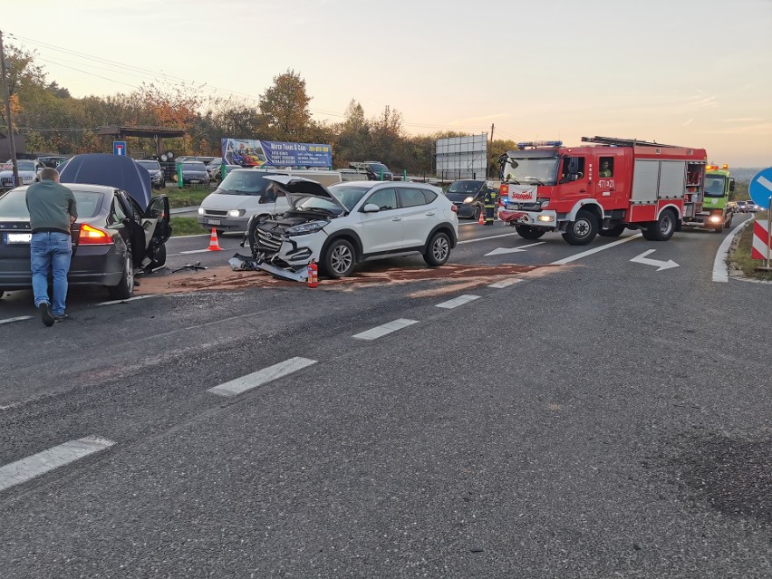 Zderzenie na zakopiance w Myślenicach