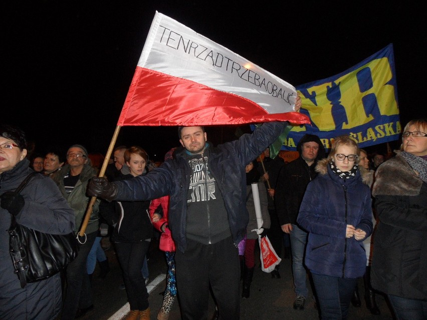 Strajk na Śląsku: Marsz protestacyjny w Bytomiu