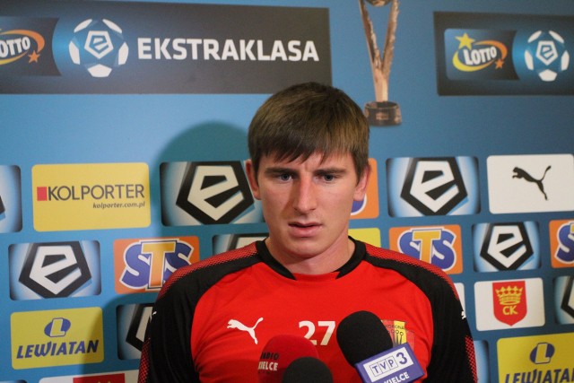 Jacek Kiełb zdobył jedną z bramek dla Korony w meczu w Niecieczy.