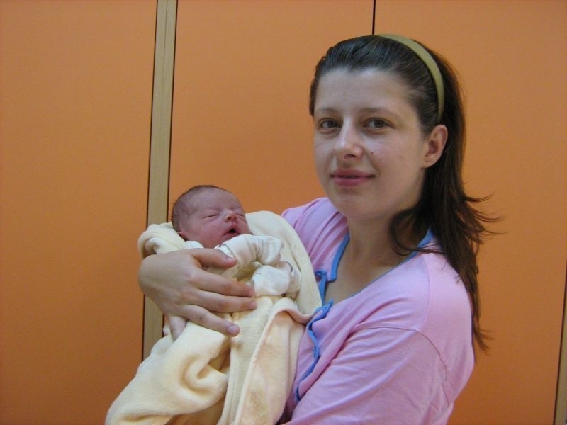 Jakub Gąska z mamą