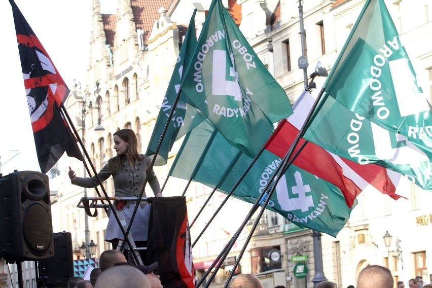 Protest we wrocławskim Rynku