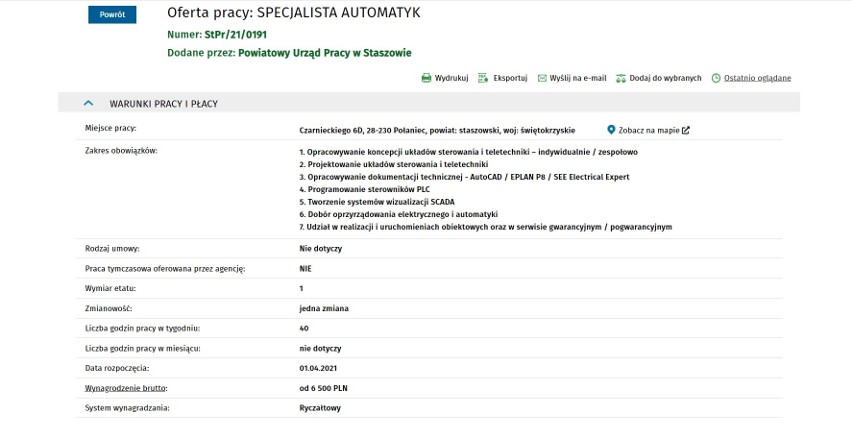 Zobacz oferty pracy z najwyższymi zarobkami w powiecie staszowskim [TOP 10]