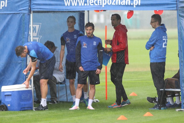 Piłkarze Lecha w trakcie treningu
