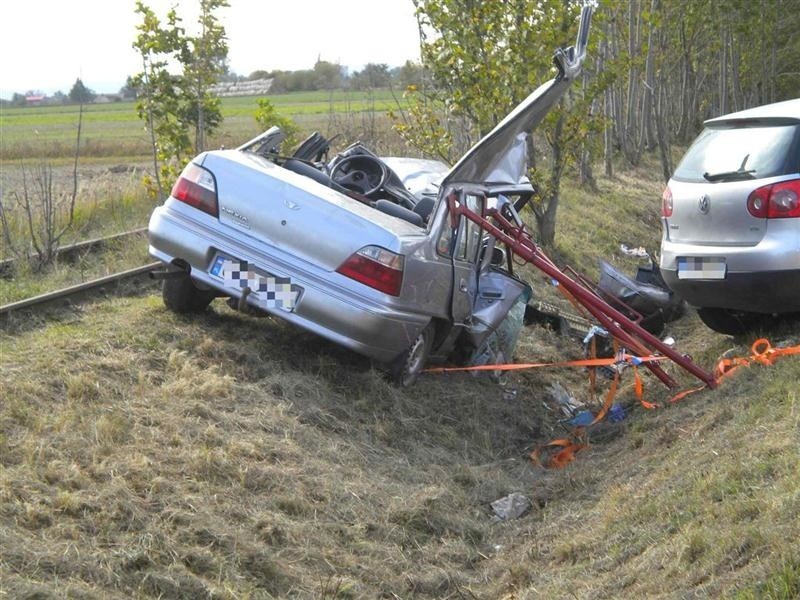 Daewoo lanos zderzył się z vw golfem